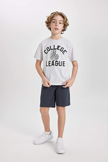 DeFacto Chlapecké tričko s krátkým rukávem s potiskem Crew Neck C0956A824SM