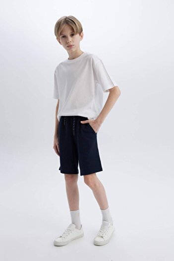 DeFacto Boy's Pique Basic Plain Bermuda Shorts B5866A824Sm
