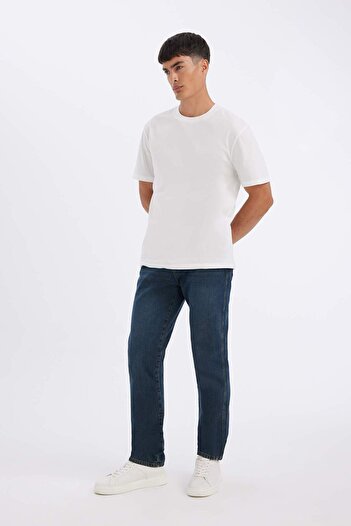DeFacto Straight Fit Normal Kalıp Normal Bel Boru Paça Jean Pantolon B5786AX24SP