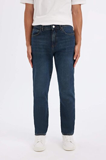 DeFacto Straight Fit Normal Fit Κανονική μέση με σωλήνα τζιν παντελόνι B5786AX24SP