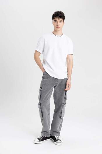 DeFacto Wide Fit Heart Jeans - Normal Grade C3079Ax24Sp