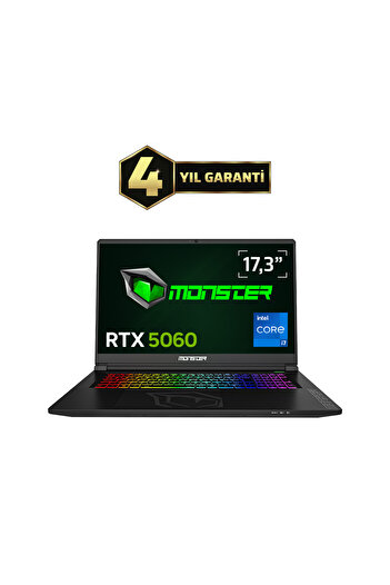 MONSTER Tulpar T7 V26.2.4 Intel Core I7 13620h 16gb Ram 1tb Ssd Rtx 5060 Freedos 17,3" Fhd 144 Hz