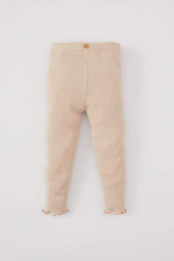 DeFacto Baby Girl Straight Leg Ribbed Camisole Basic Leggings Z4676A224Sp