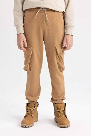 DeFacto Boys Cargo Pocket Waist Lace-Up Elastic Leg Jogger Pants B6631A824Sp