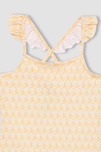 DeFacto Girl's Floral Patterned Swimsuit B7087A824Sm
