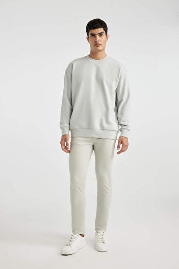 DeFacto Oversize Wide Fit Crew Neck Basic μασίφ φούτερ T5139AZ24SP