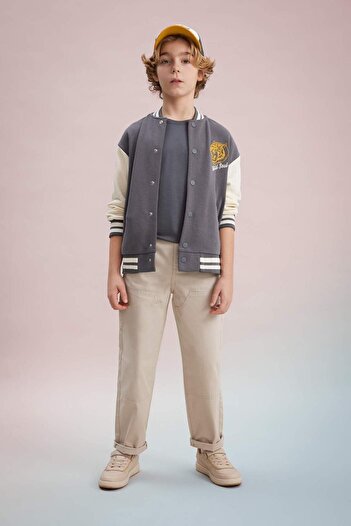 DeFacto Erkek Çocuk Loose Fit Standart Paça Gabardin Pantolon B7144A824SP