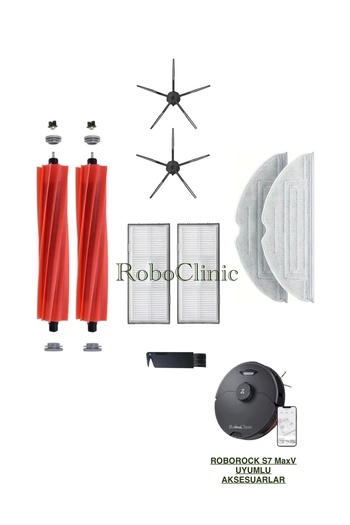 Roboclinic Σειρά Roborock S7 MaxV - Σετ βούρτσας και σφουγγαρίστρας 9 τεμαχίων