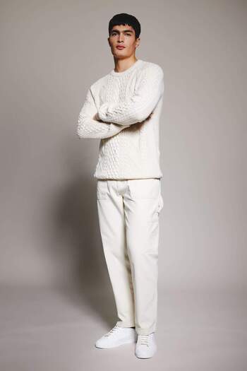 DeFacto Summer Canvas Trousers Straight Fit Regular Fit B2156Ax24Sp