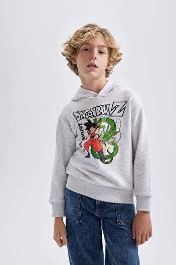 DeFacto Erkek Çocuk Dragon Ball Kapüşonlu Sweatshirt B9860A823CW