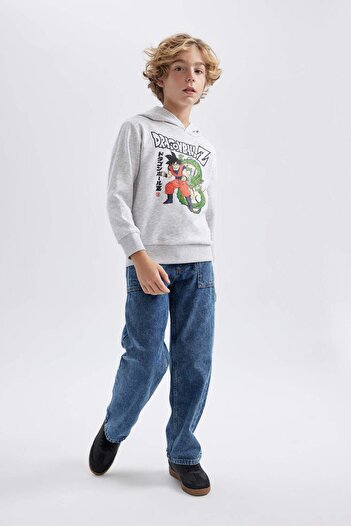 DeFacto Erkek Çocuk Dragon Ball Kapüşonlu Sweatshirt B9860A823CW