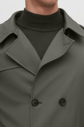 D'S Damat Ds Damat Regular Fit Haki Apoletli Beli Kemerli Pardösü/Trenckot