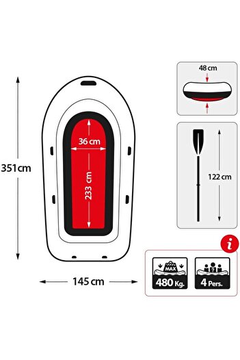 Intex SEAHAWK 4 BOT SET 351X145X48 CM