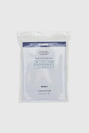 Twn White Standard Fit Breathable Sweat Absorbing 100% Cotton 6-Piece Undershirt