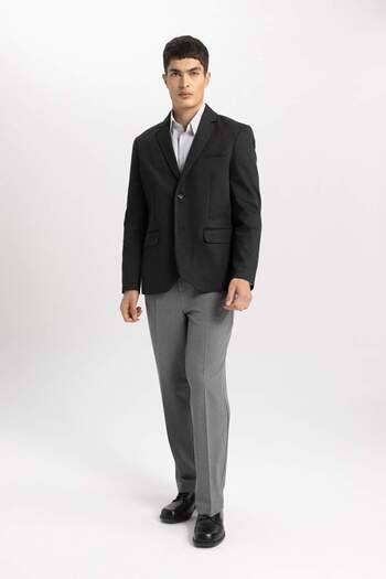 DeFacto Modern Fit Jacket Collar Buttoned Blazer Jacket B0122Ax23Au