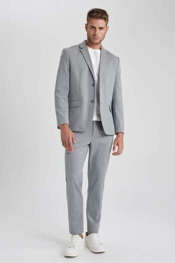 DeFacto Modern Fit Jacket Collar Buttoned Blazer Jacket B0122Ax23Au