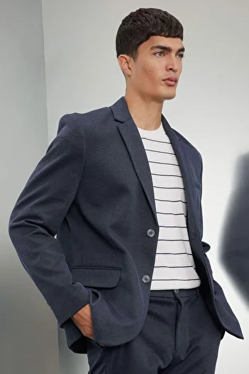 DeFacto Modern Fit Jacket Collar Buttoned Blazer Jacket B0122Ax23Au