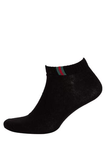 DeFacto Men's 5-Piece Cotton Booties Socks A6147Axns