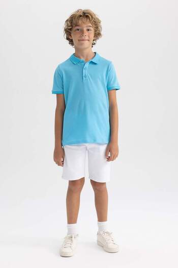 DeFacto Chlapecké tričko Pique Basic Plain Polo s krátkým rukávem B0668A8NS