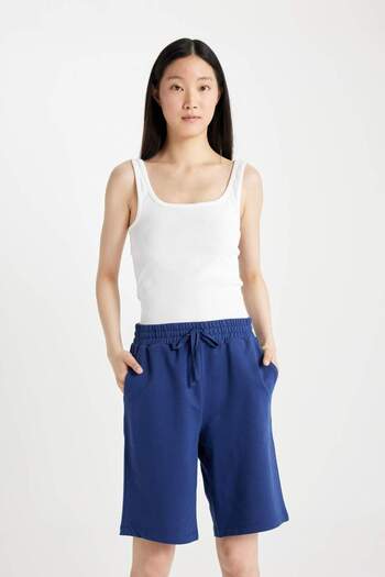 DeFacto Regular Fit Basic Plain Bermuda Shorts N7439Az23Sm