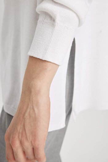 DeFacto Relax Fit Yarım Balıkçı Yaka Basic Kazak Tunik S7514AZ23WN