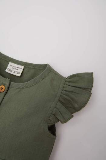 DeFacto Baby Girl Αμάνικο Λινό Φόρεμα Z7402A223SM