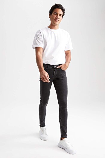 DeFacto Super Skinny Extra Slim Fit Κανονική μέση Παντελόνι Jean Extra Slim Leg Z9350AZ23SP