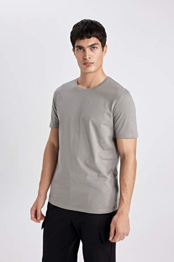 DeFacto Regular Fit Crew Neck Short Sleeve Basic Plain T-Shirt T5014Az23Sp