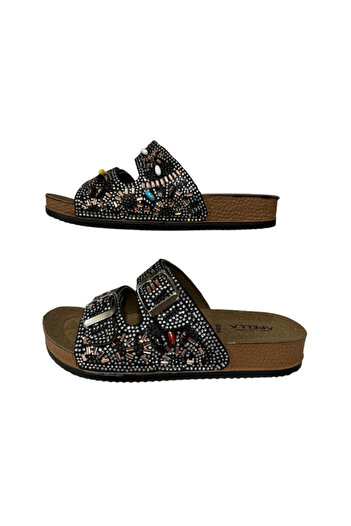 Apella Koza Double Buckle Stone Daily Women's Slippers