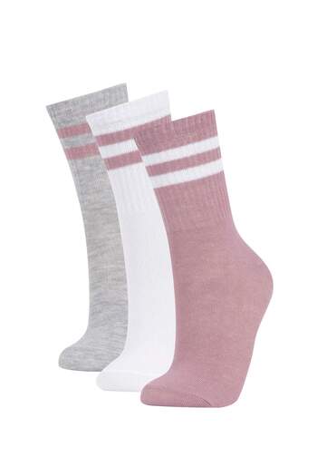 DeFacto Girl's 3-Piece Cotton Long Socks Y4997A6Ns