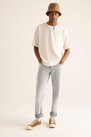 DeFacto Μπλουζάκι με κοντό μανίκι Oversize Fit Crew Neck Basic V2384AZ22SP