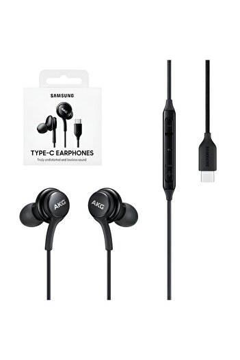 Samsung Usb-c Headphones Eo-ic100, Akg Sound, Dual-way Speakers, Microphone, Black