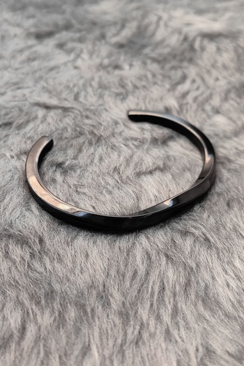 Chavin Black Cuff Design Steel Men's Bracelet du25sy
