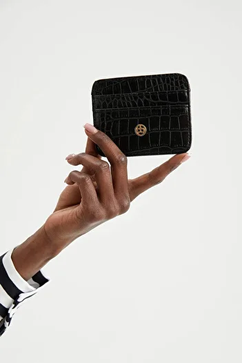 DeFacto Women's Faux Leather Croco Card Holder W2526Azns