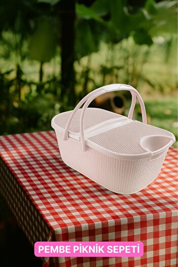 İ&A HOME PEMBE 30LT. PİKNİK SEPETİ
