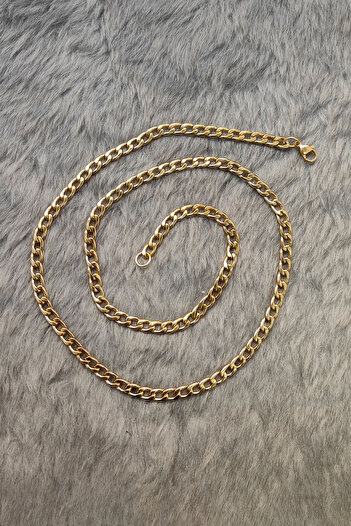 Chavin Figaro Flat 60 Cm. 5 Mm. Steel Men's Chain Du15-5