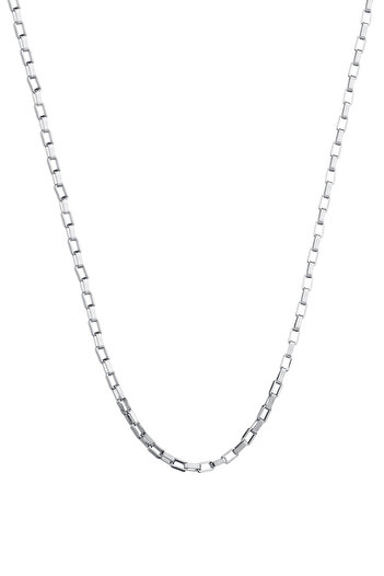 Chavin 60 Cm. 2.5 Mm. Gray Men's Women's Steel Chain Eh65By