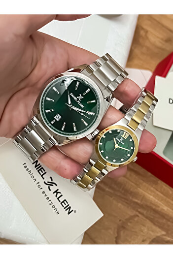 Daniel Klein Steel Case Steel Cord Stainless Steel Darkening Lover's Couple Watch