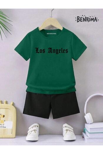 BENROMA Unisex Kids Shorts Set - Character Printed