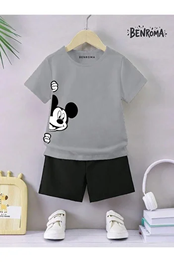 BENROMA Unisex Kids Shorts Set - Character Printed