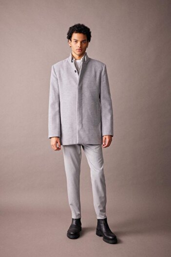 DeFacto Slim Fit Stand Collar Cashmere Coat N5811Az20Au