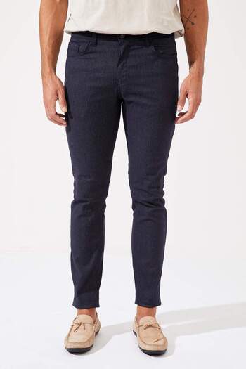 DeFacto Slim Fit Wool-Look Stretch Sustainable Pants R7382Az20Wn
