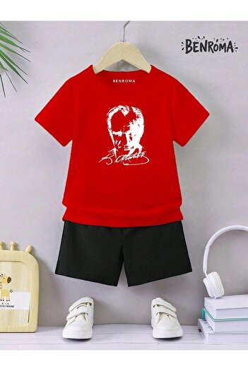 BENROMA Unisex Kids Shorts Set - Character Printed