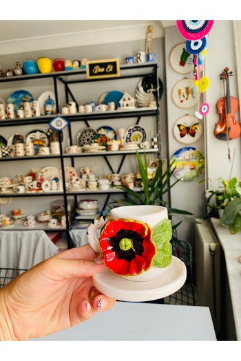 Banuart Gelincik Ceramic Handmade Gift Ceramic Coffee Cup