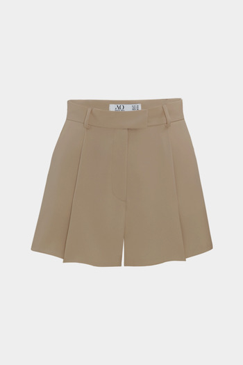 Açelya Okcu High Waist Wed Leg Pocket Detailed Mini Shorts