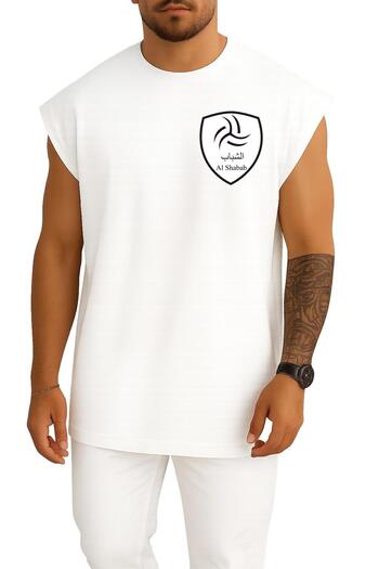Bahriyeli Collection Oversize Al-Shabab Fc Saudi Arabia Pocket Design Unisex Sports Singlet