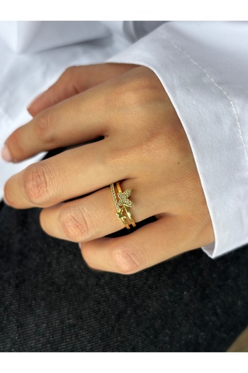 Ressia Butterfly Ring with Zircon Stone