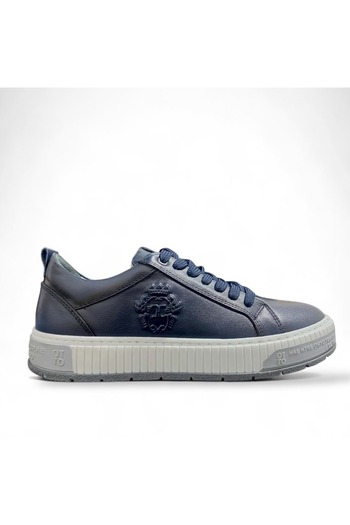 Bulldozer 260234 Leather Men's Shoes - Navy Blue - 42