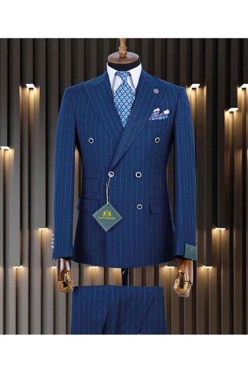 ilayda emir Italian Collar Double-Breasted Suit