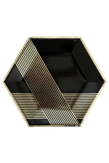 Harlow and Grey Harlow & Grey - Noir Black 8-Piece Plate - L
